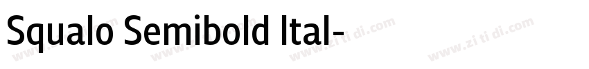 Squalo Semibold Ital字体转换